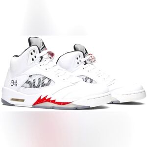 2015Supreme x Air Jordan 5 Retro 'White'